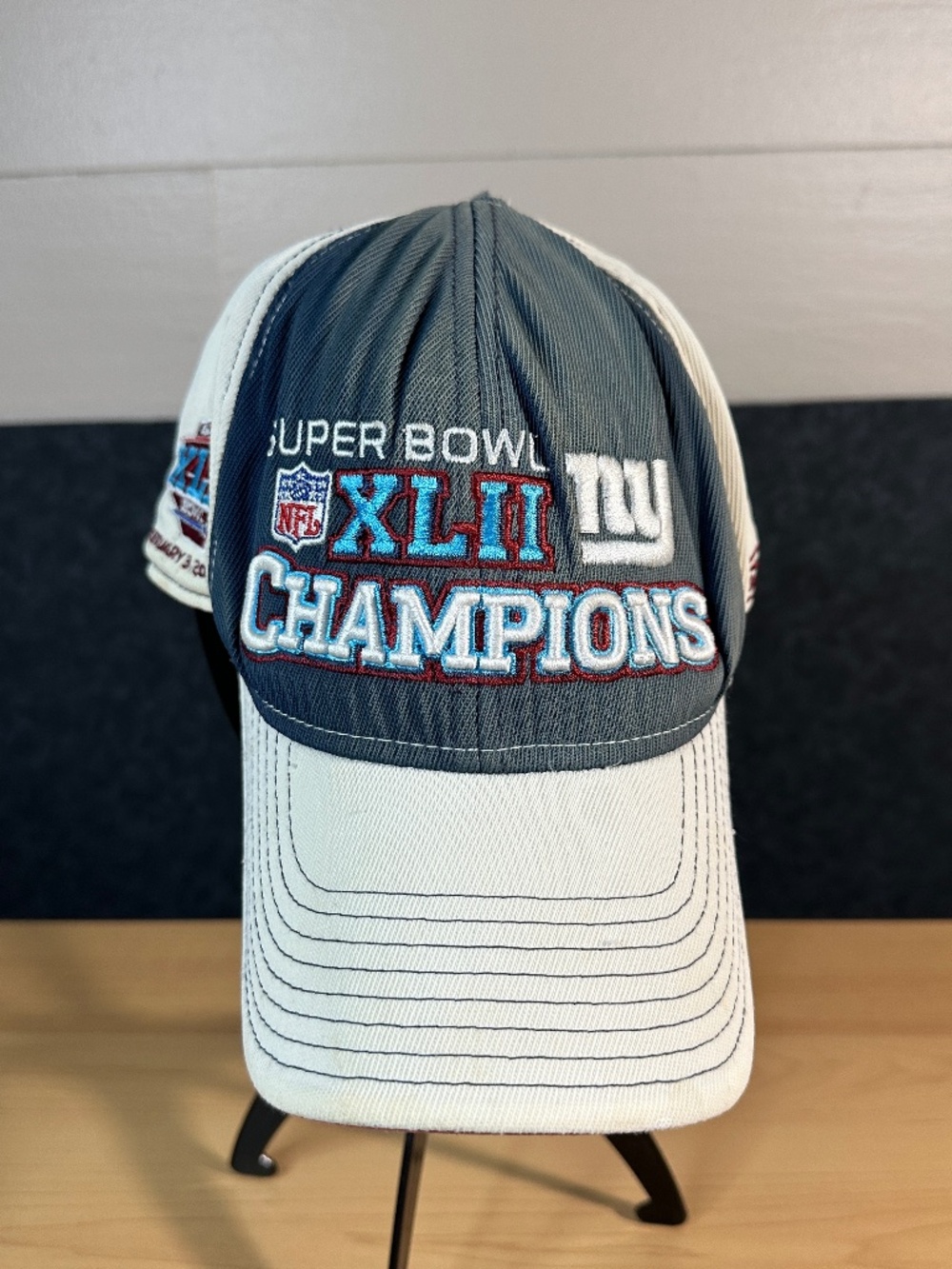 Reebok NFL New York Giants Super Bowl XLII Champions Authentic Sideline Cap Hat